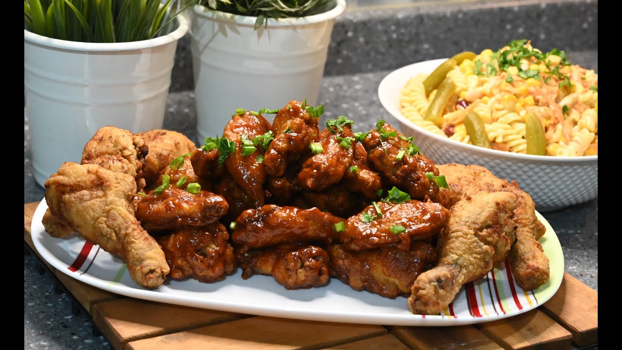 طريقة عمل اجنحة الدجاج مع صلصة البافلو   وصفة لذيذة ومميزة😍