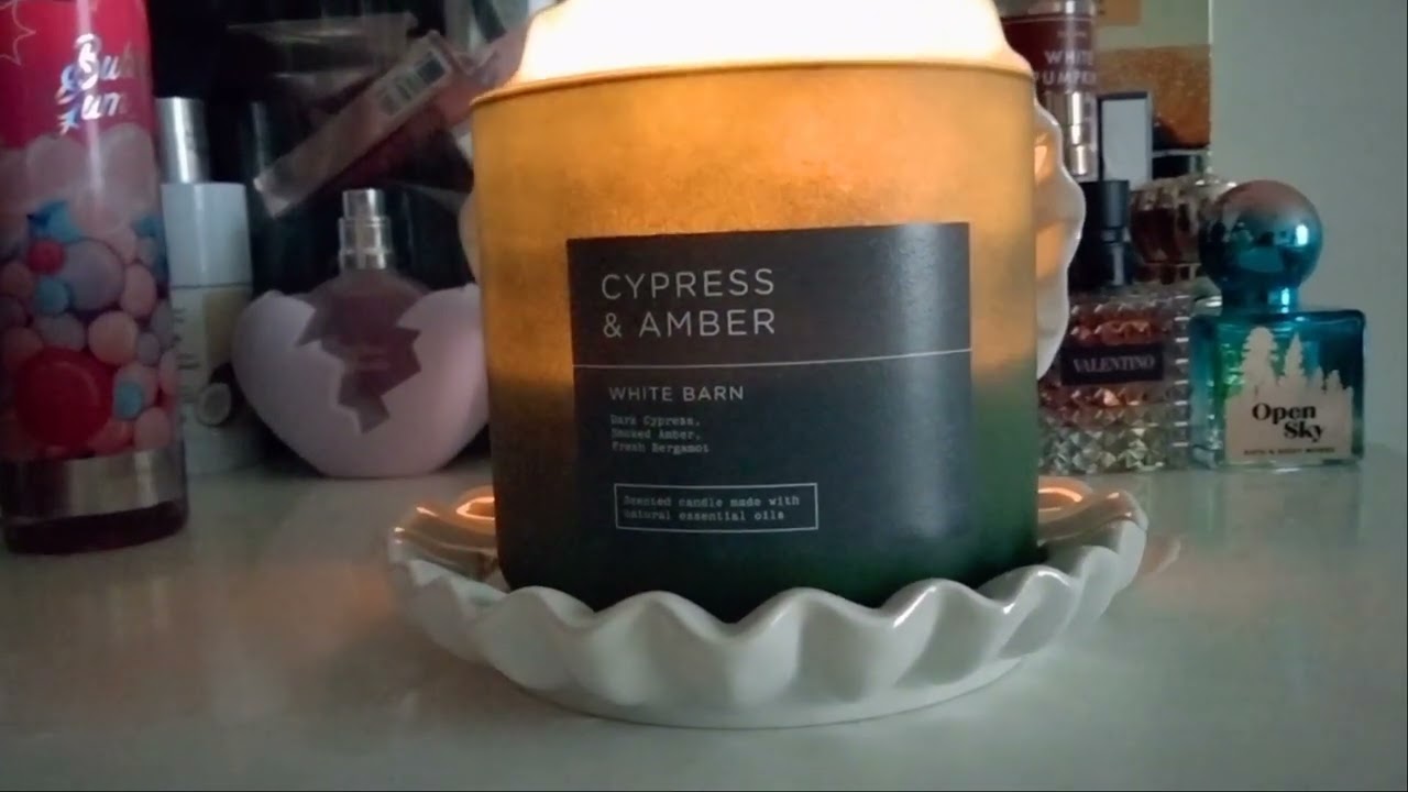 BATH & BODY WORKS FALL 2022 CYPRESS & AMBER CANDLE REVIEW‼️😱