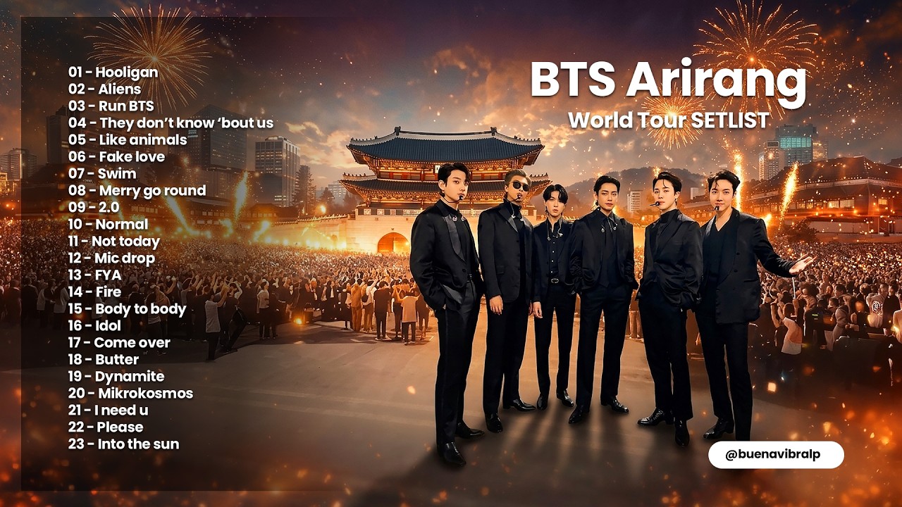 BTS Arirang World Tour SETLIST