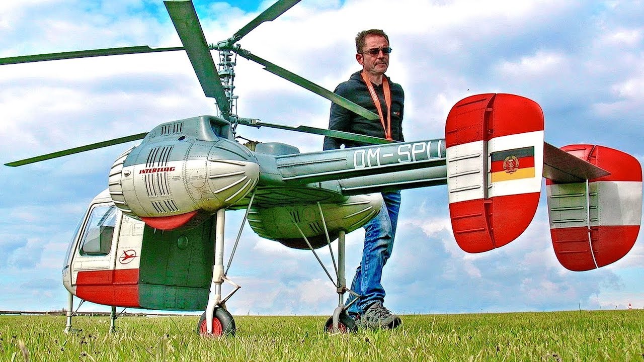 STUNNING HUGE RC KAMOV KA-26 COAXIAL SCALE MODEL ELECTRIC RUSSIAN TRANSPORT HELICOPTER FLIGHT DEMO