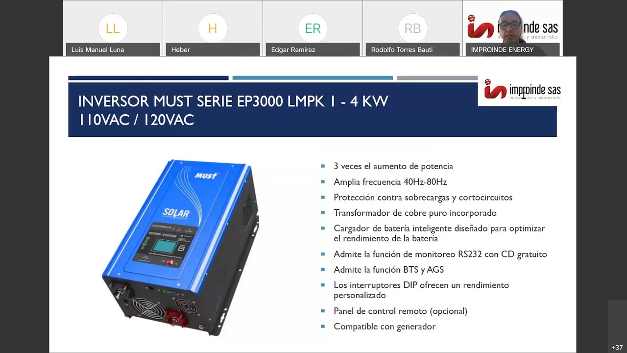 Inversores Hibridos MUST series EP3300, VHM, LHM, LMPK 2020