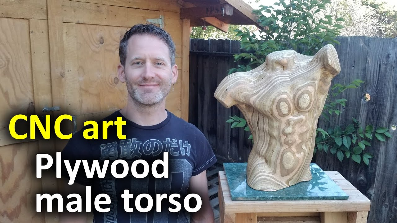 Вырезание мужского торса из фанеры на станке с ЧПУ — с помощью Shapeoko