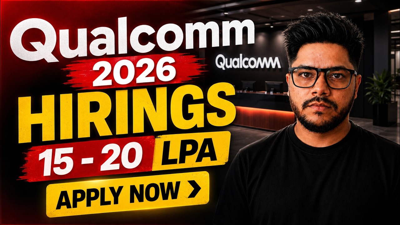 Qualcomm Hiring 2026 🚀 Freshers Hiring | ₹15-20 LPA Package | Apply Now | Software Engineer Jobs