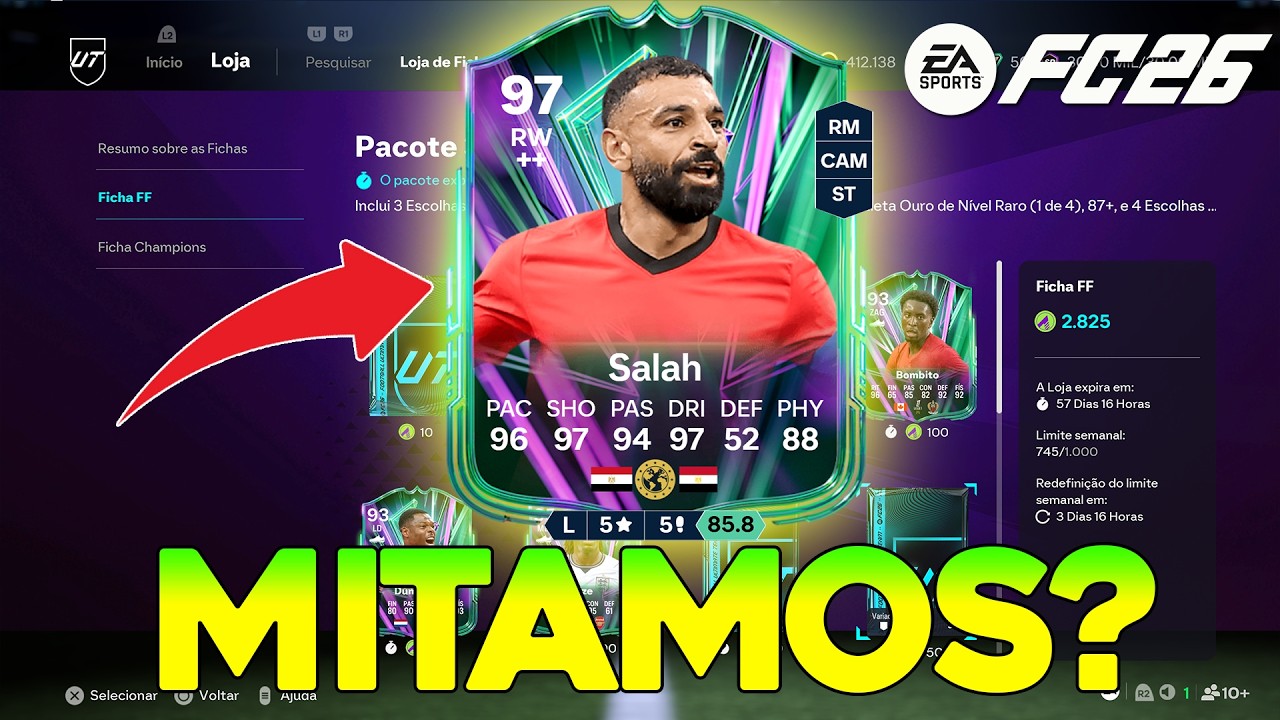 ABRI PACK DE 500 FICHAS NA LOJA! MITAMOS NO EA FC 26?