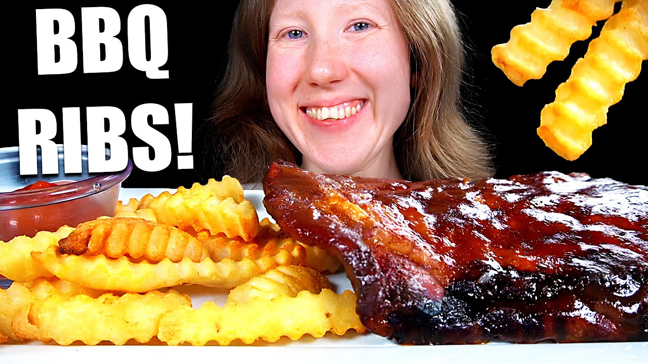 ASMR BBQ RIBS MUKBANG EATING SOUNDS