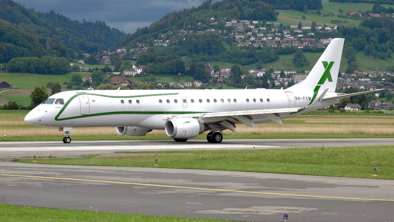 Embraer Lineage 1000 Air X Charter Landing at Bern