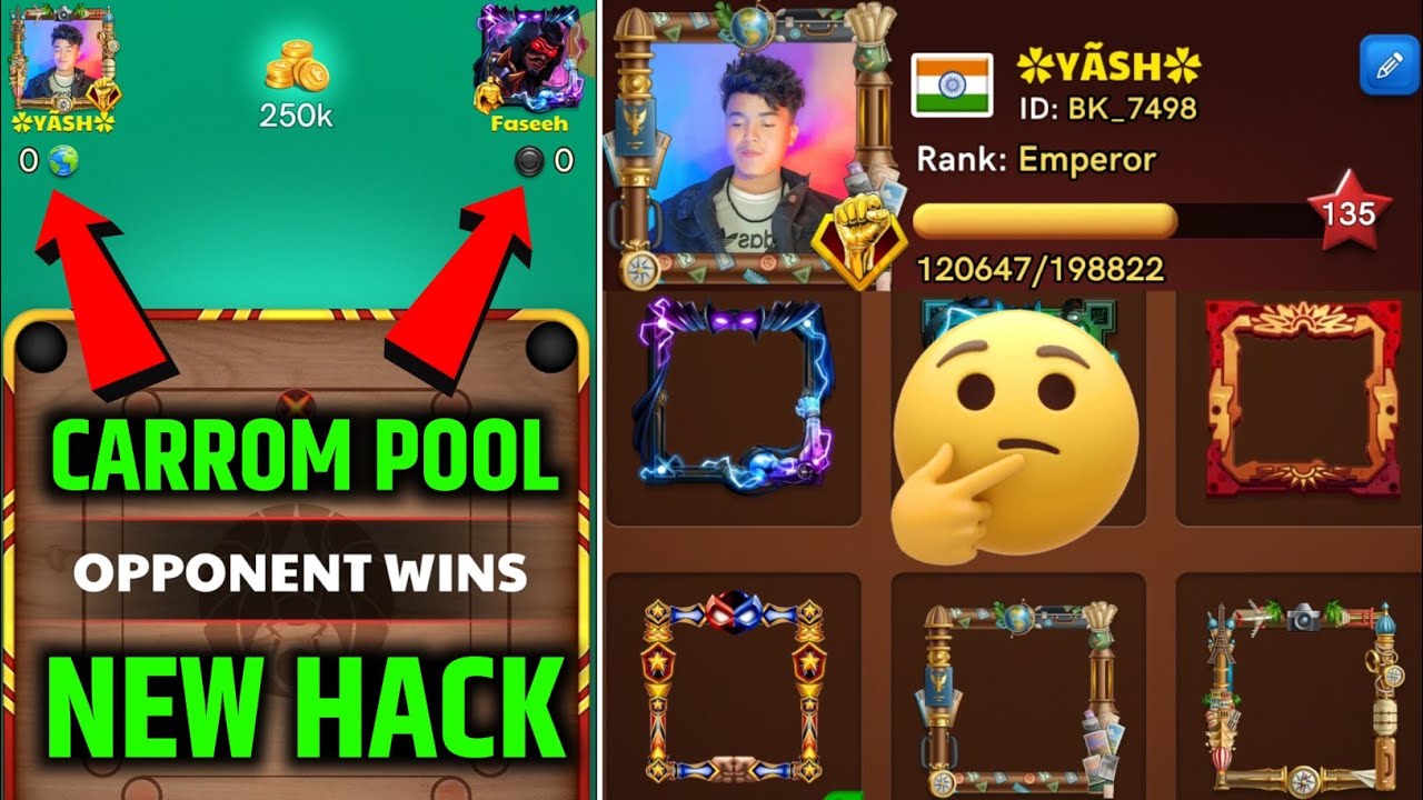 🤬 Carrom Pool New Hack 🤬 Amezing Gameplay Gaming Yash 🔥 Carrom Disc pool 🤬🔥