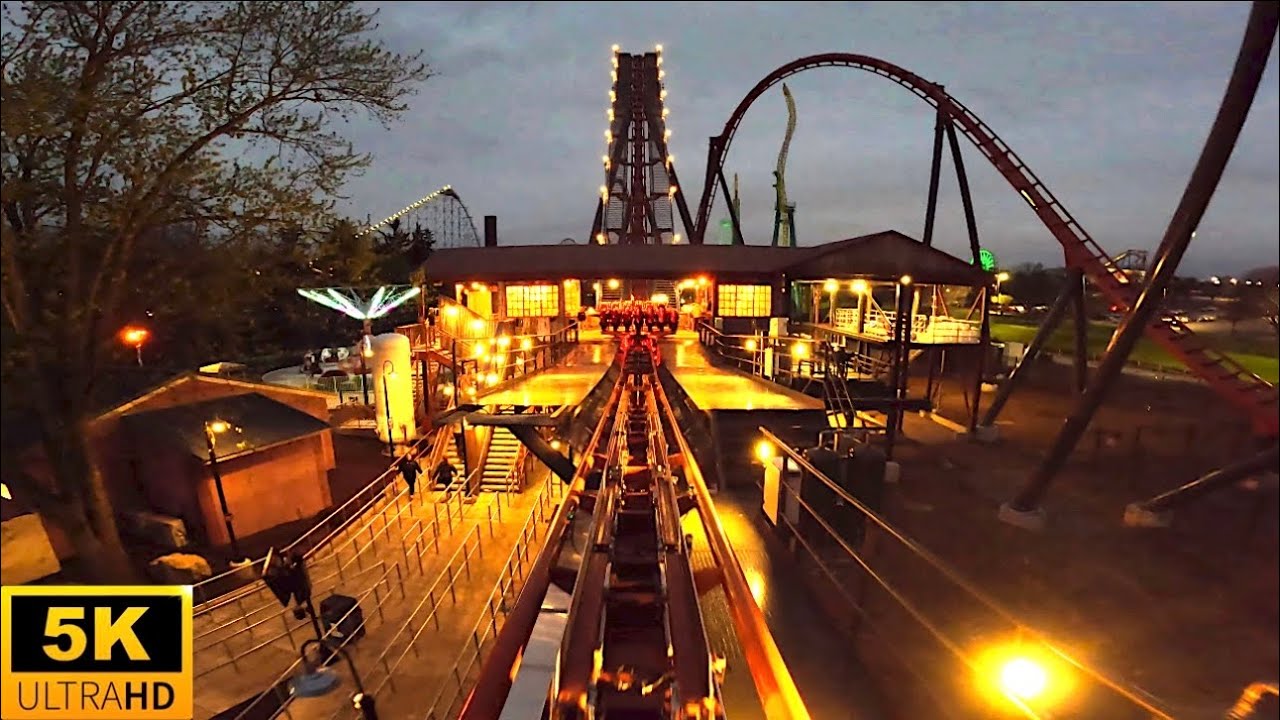 Iron Menace POV 5K AT NIGHT: NEW RIDE AT DORNEY PARK! Allentown, PA