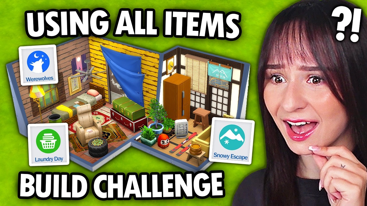 Can I fit EVERY ITEM from 3 RANDOM PACKS in my build in The Sims 4?
