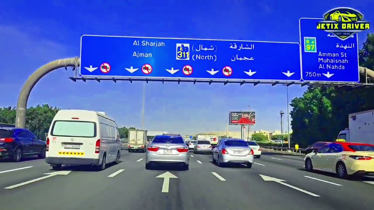 Exploring DUBAI City Center From Mirdif to Ajman in 4K HDR