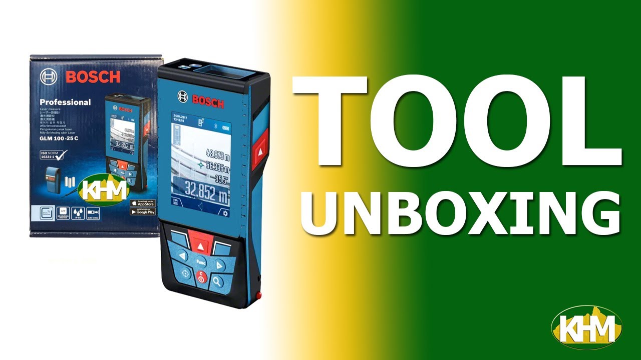 Bosch GLM 100 25 C Laser Rangefinder  Distance Measurer with Camera 100 meters Quick Unboxing