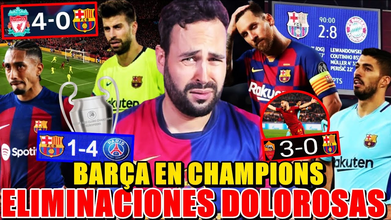 CULÉ REACCIONA a las ELIMINACIONES del BARCELONA MÁS DOLOROSAS en CHAMPIONS (2015-2024)