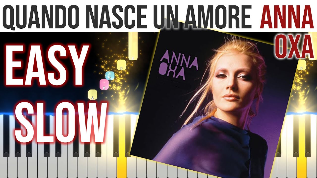 Quando Nasce Un Amore - Anna Oxa - EASY SLOW Piano Tutorial 🎹 - video 4K🤙