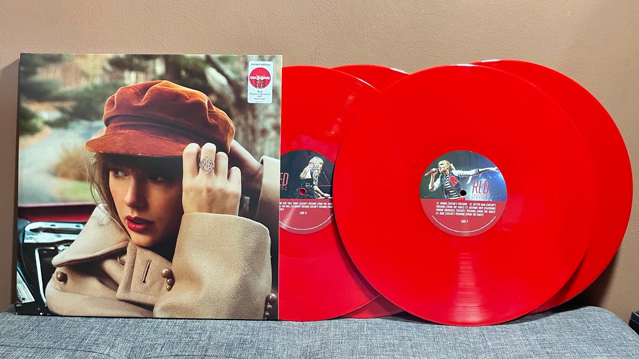 Taylor Swift - Red (Taylor's Version) (Target Exclusive, Vinyl) (4 LP) unboxing 🔴🔴🔴🔴