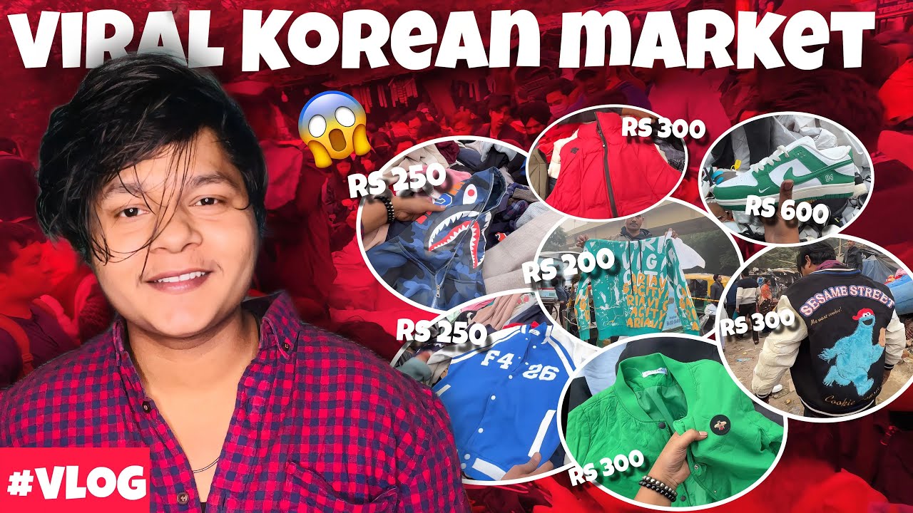 SUNDAY KOREAN MARKET DELHI 😱 | boys winter collection | Sunday Market Rk Puram Sec7 | vlog 