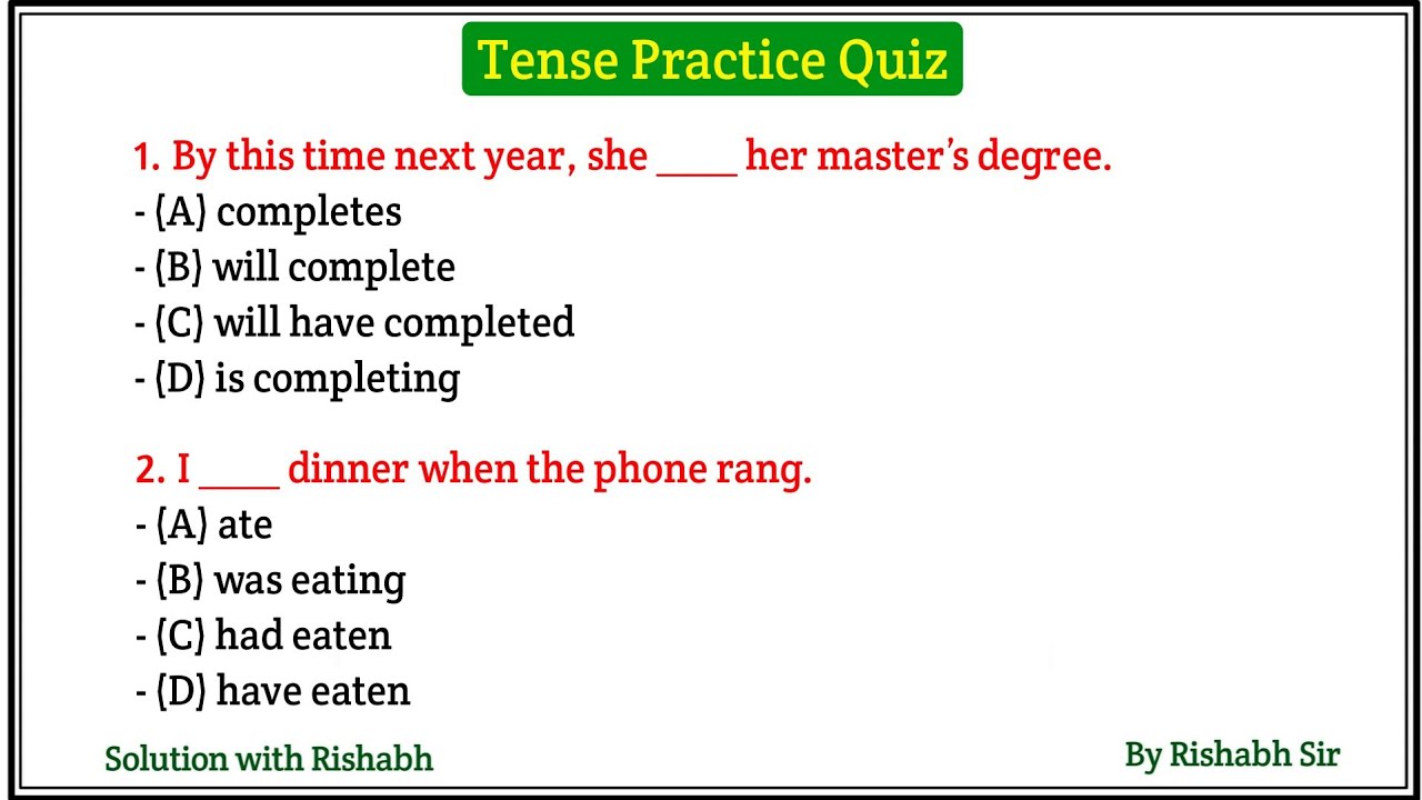 Tense Practice Questions for All Competitive Exams | Tense Practice Set | Tense | Fill in the blanks