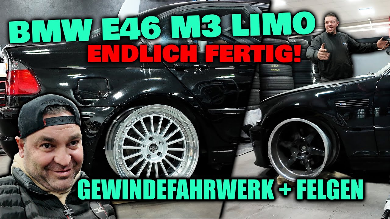 BMW E46 M3 LIMO 330MK - Endlich komplett! KW-Gewindefahrwerk + Felgen probestecken