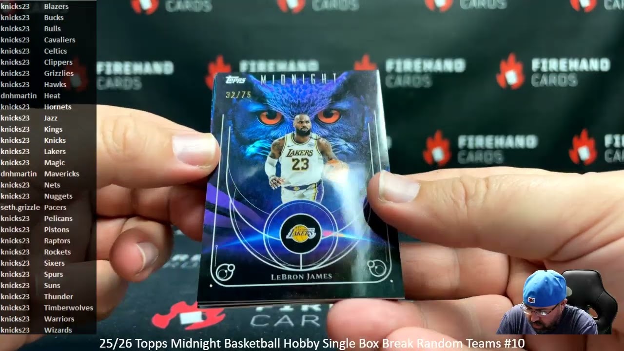 3/9/2026 25/26 Topps Midnight Basketball Hobby Single Box Break Random Teams #10