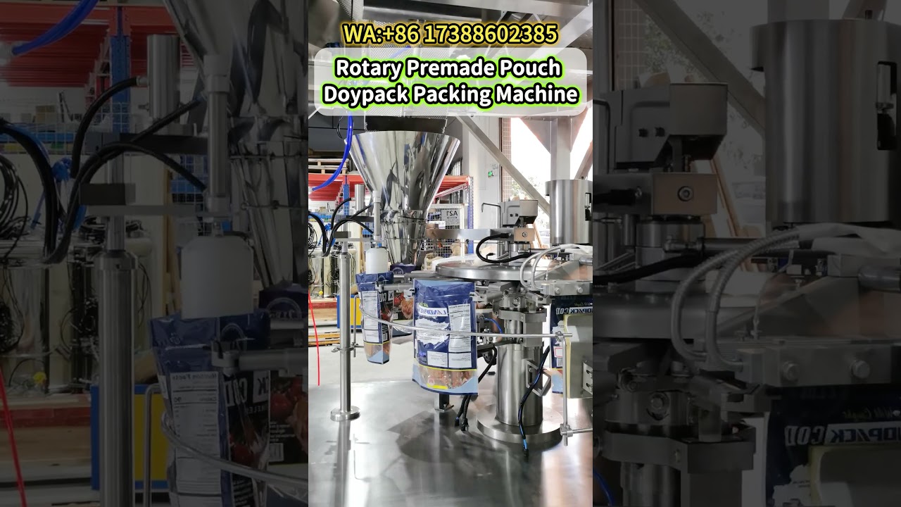 Full Automatic Rotary Premade Pouch Doypack Packing Machine #packingmachine  #doypackmachine