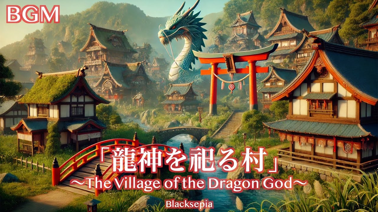 【BGM(和風ファンタジー調)】龍神を祀る村／ The Village of the Dragon God [ Remastered ]（Blacksepia）