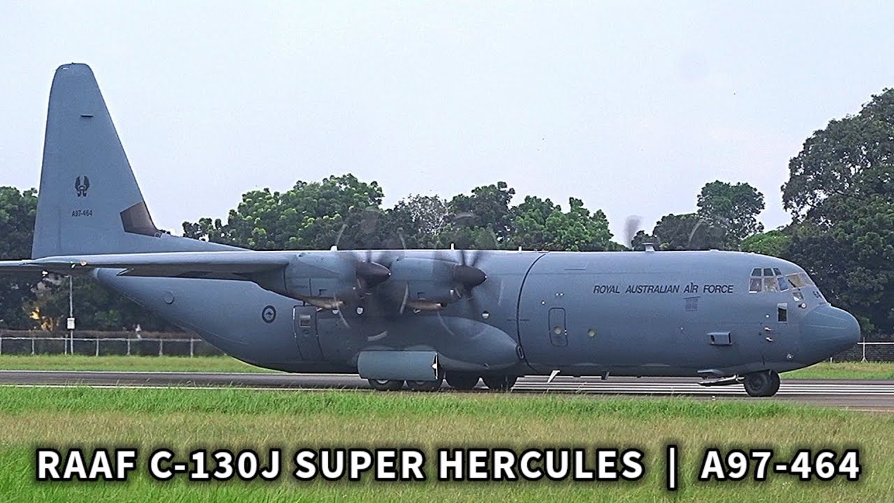Nonton Dari Dekat .. C-130J-30 Super Hercules A97-464 Australia Dari Jakarta Ke Perth