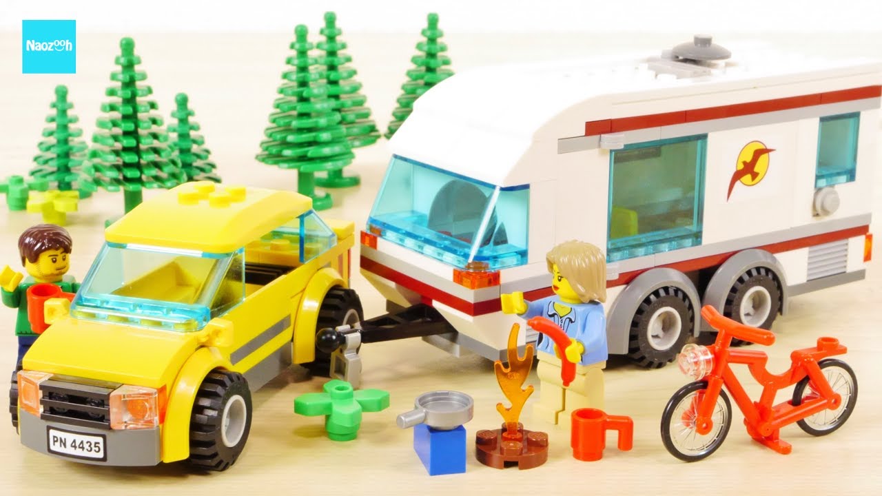 レゴ シティ タウン キャンピングワゴン 4435  ／ LEGO City Town Car and Caravan 4435  Speed Build & Review