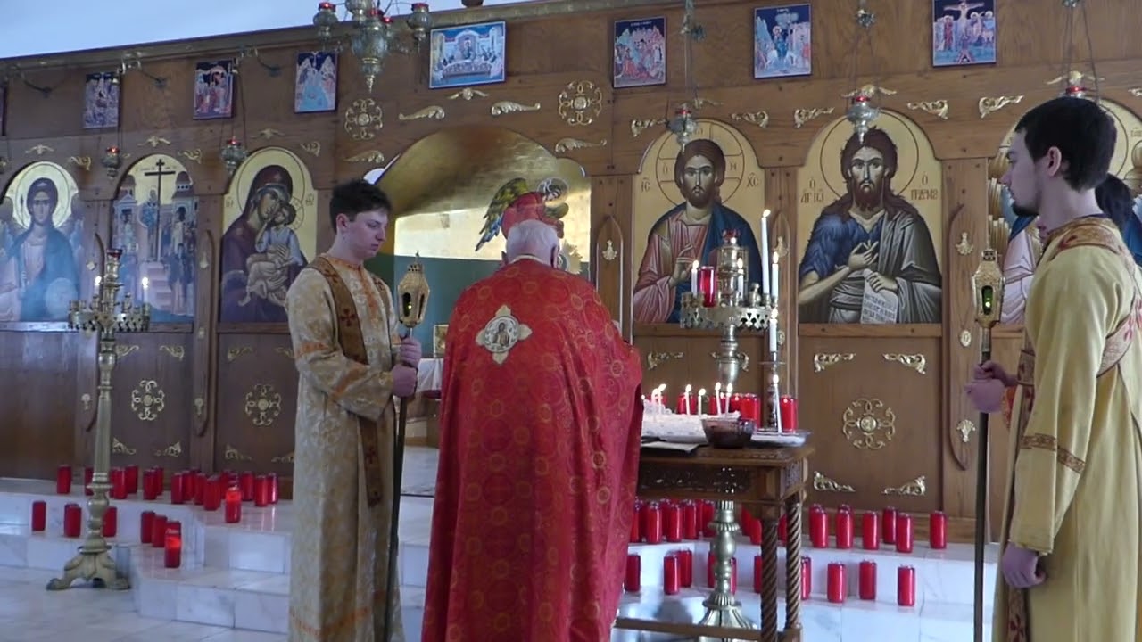 Saturday of Souls, Feb. 14, 2026, reading the names of the departed.