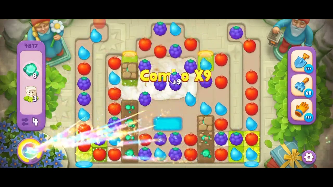 Gardenscapes Level 4817 [Super Hard Level] #androidgameplay #gardenscapesgame #viralvideo #tranding