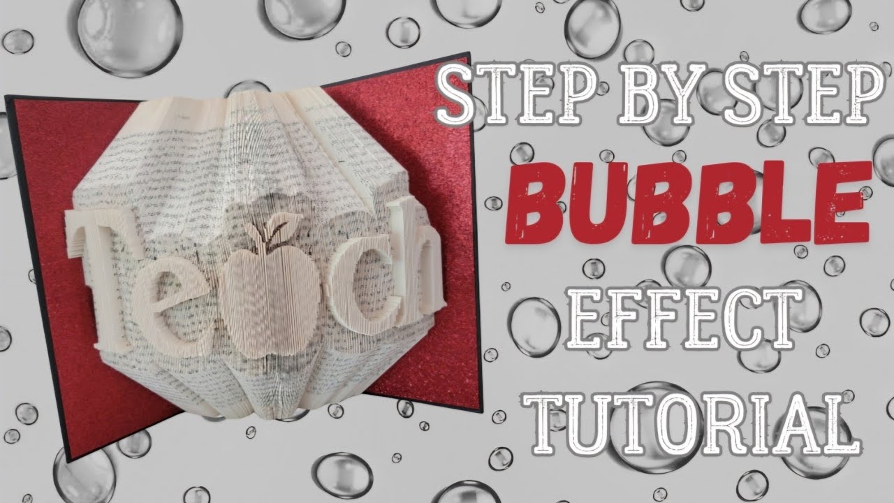 Step by step BUBBLE EFFECT book folding tutorial