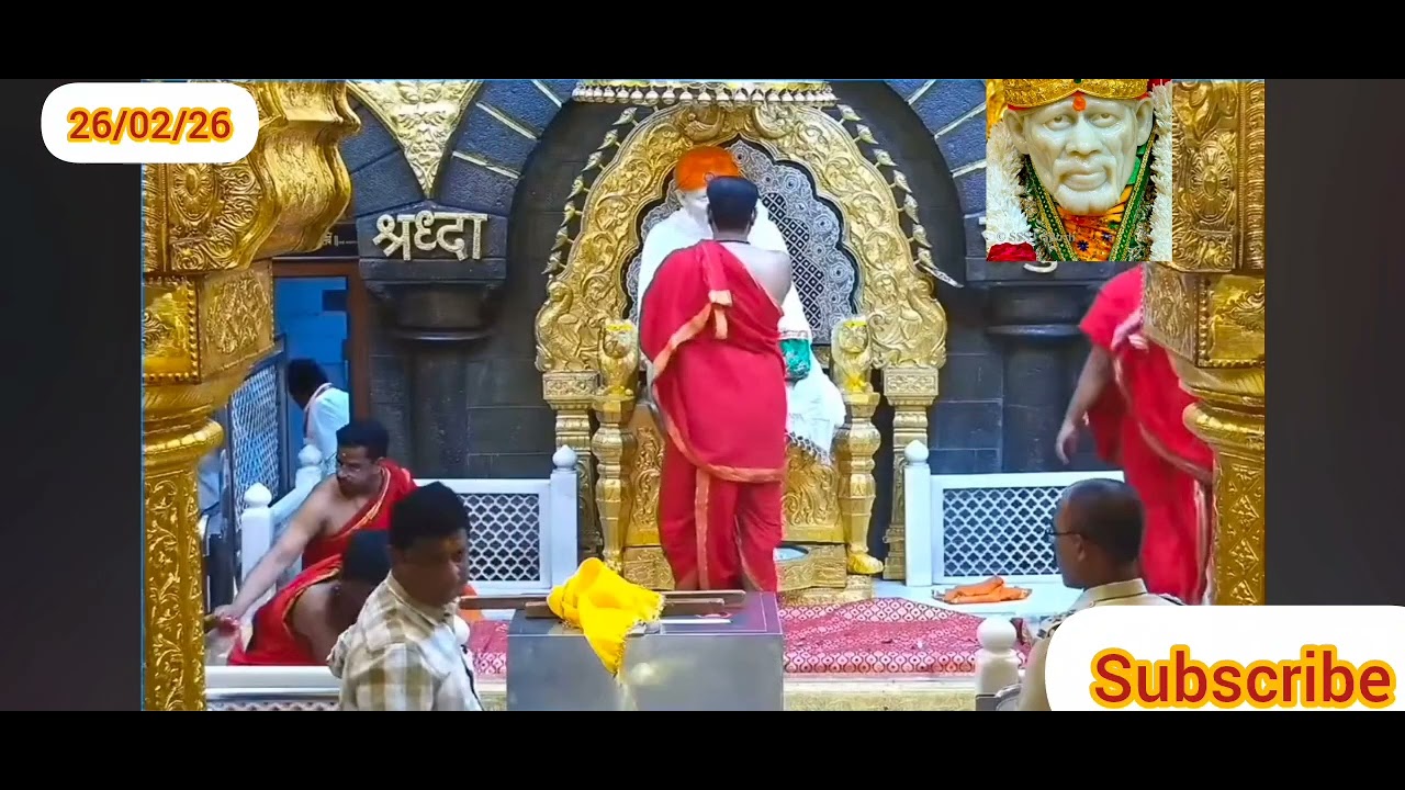 Sai Baba Darshan Live Dhoop Aarti 26/02/26