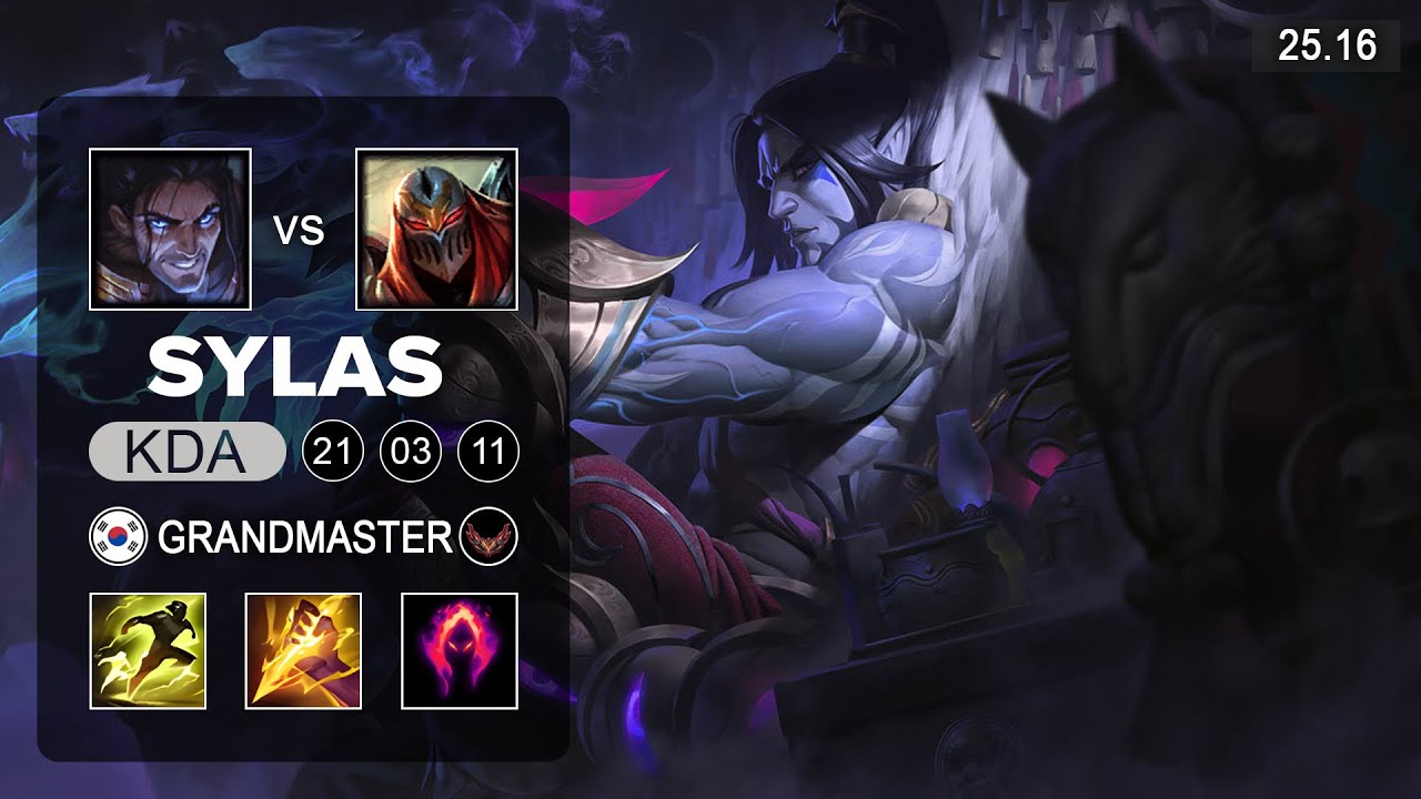 Sylas vs Zed Jungle - KR Grandmaster - Patch 25.16 Season 15