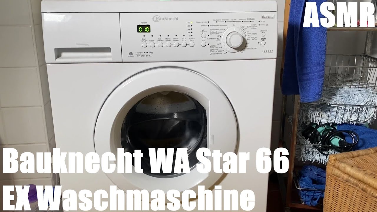 Entspannung Waschen Entspannungswaschen Bauknecht WA Star 66 EX Waschmaschine Mischwäsche 40° ASMR