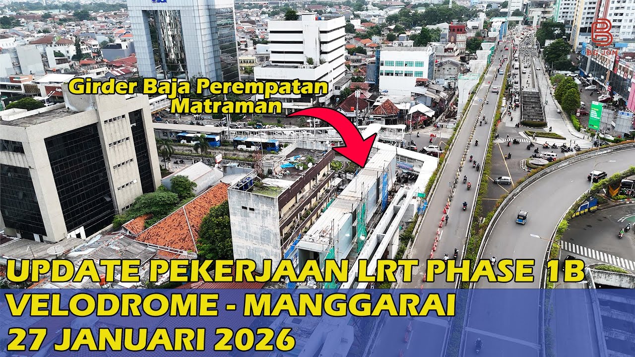 Update Progress Pekerjaan LRT Fase 1B Velodrome - Manggarai 27/01/2026 #lrtjakarta #lrt #pembangunan