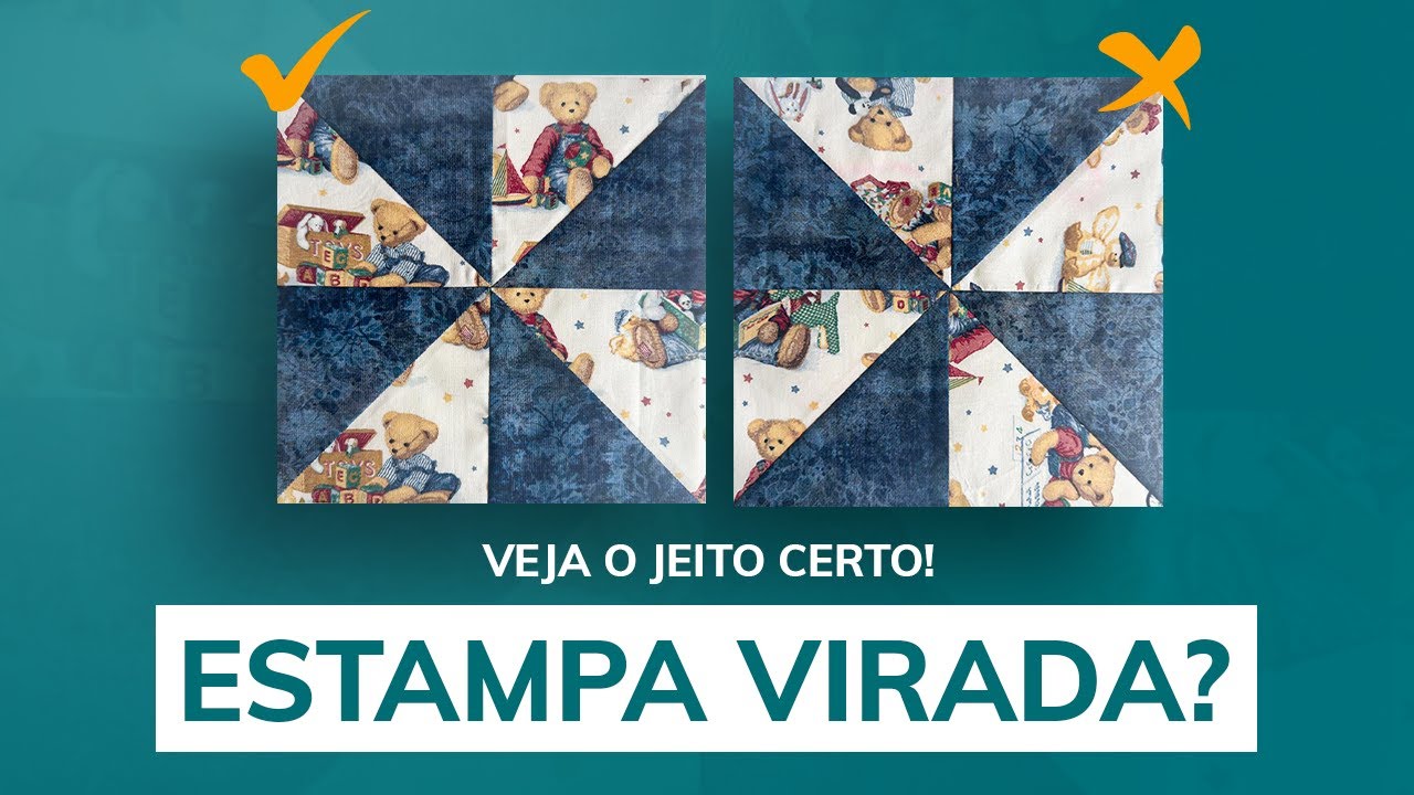 Como Alinhar Tecidos Direcionais no Bloco Catavento | Tutorial de Patchwork Rápido e Fácil