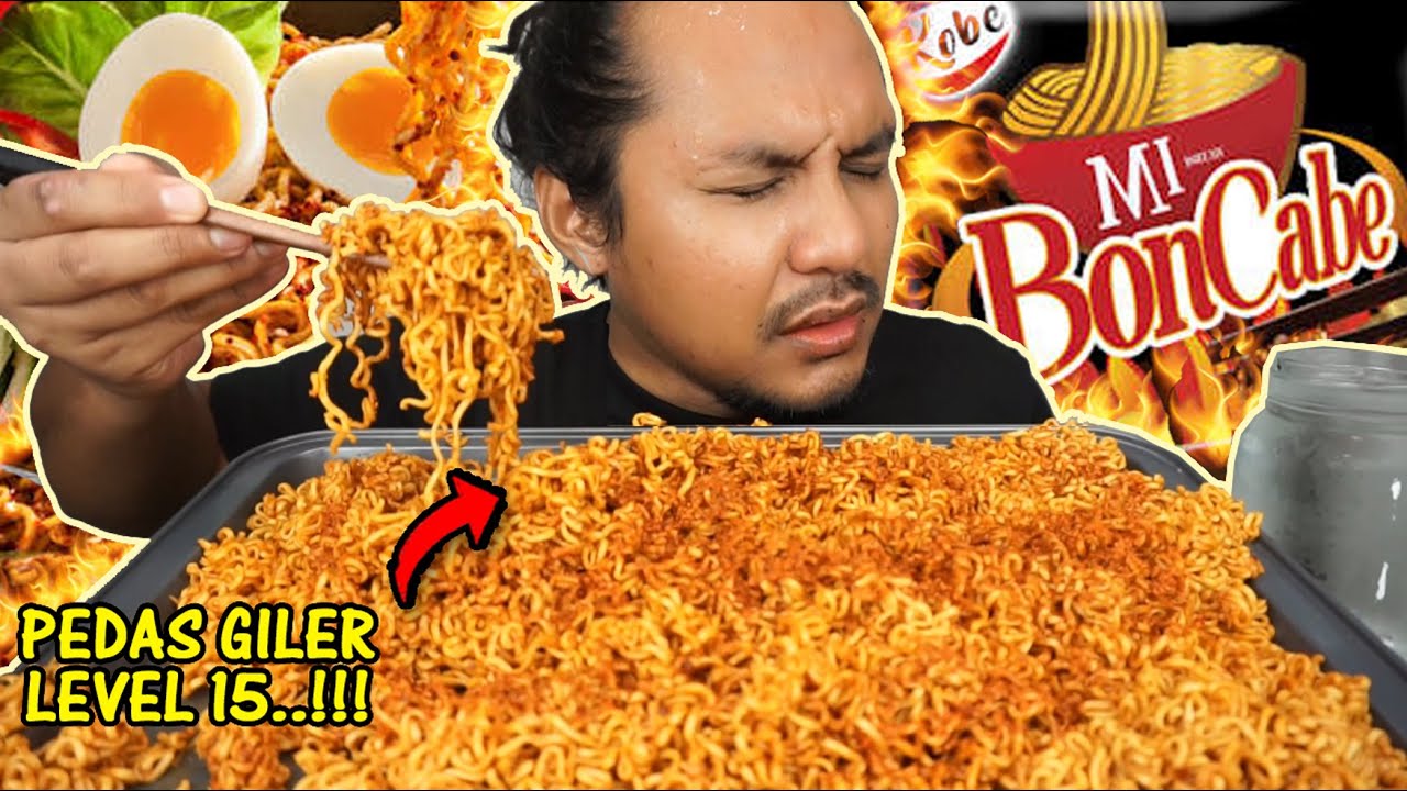 Cobain MI BONCABE LEVEL 15 Rasa Mie Goreng (mukbang malaysia)