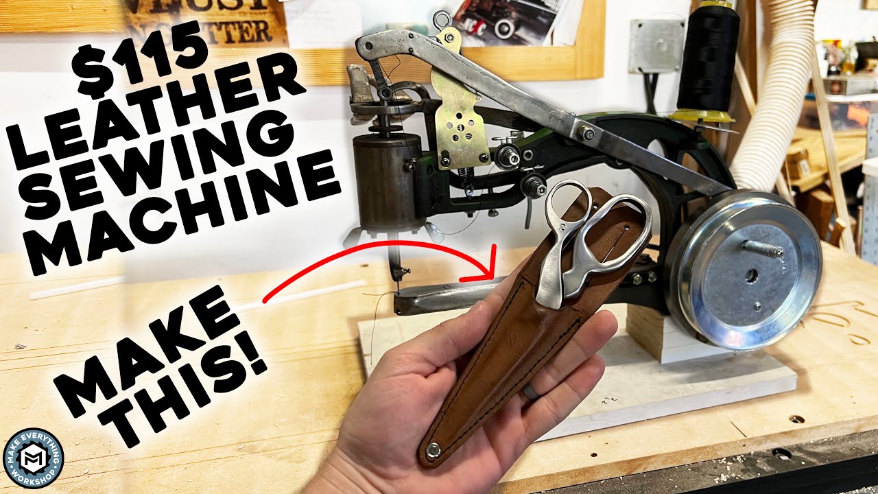 The Amazing $115 Leather Stitching Machine In Use! - Making A Leather Sheath