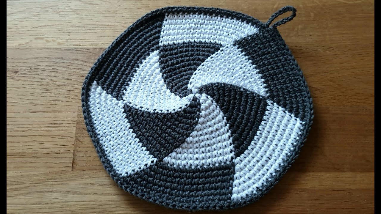 Anleitung: Spiral- Topflappen häkeln