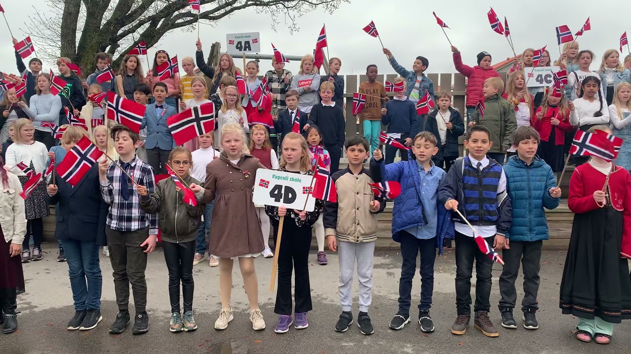 17. mai 2021 Fagerli skole 4. trinn i Larvik