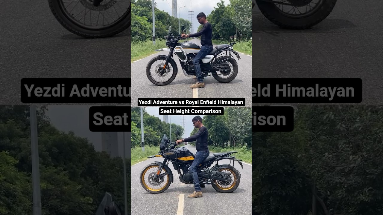 Yezdi Adventure vs Royal Enfield Himalayan 450 | Seat Height Comparison | Times Drive #shorts