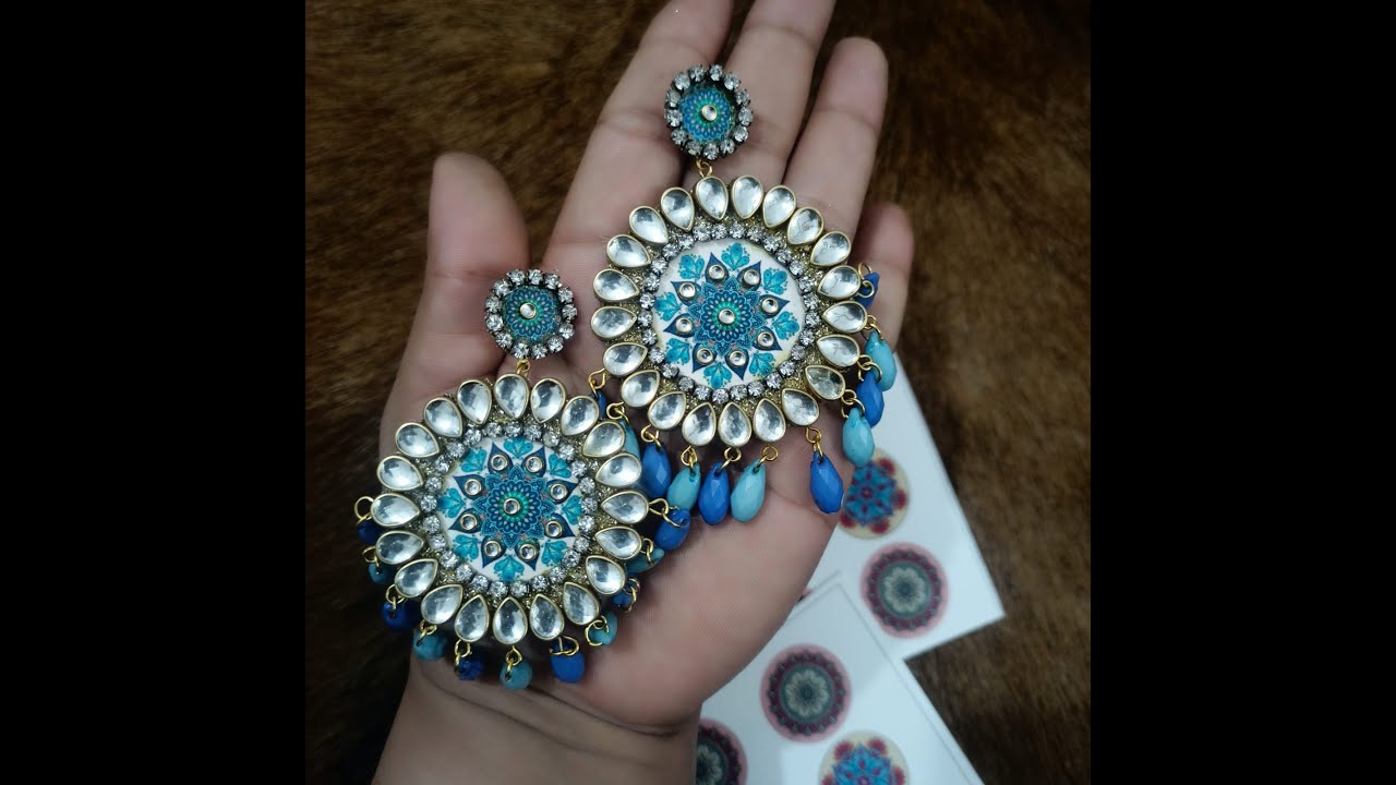 mandala sheets can be use in resin kundan and many more things | kundan earrings