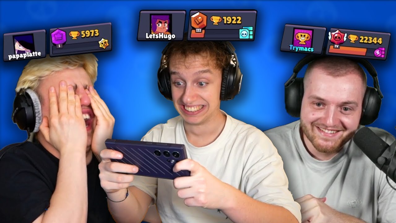 Ich spiele BRAWL STARS mit TRYMACS und PAPAPLATTE