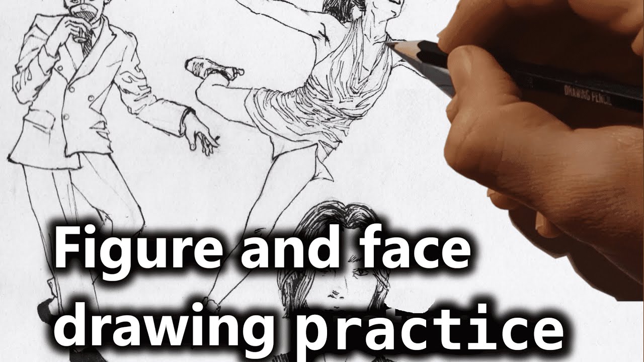 Figure and face drawing practice