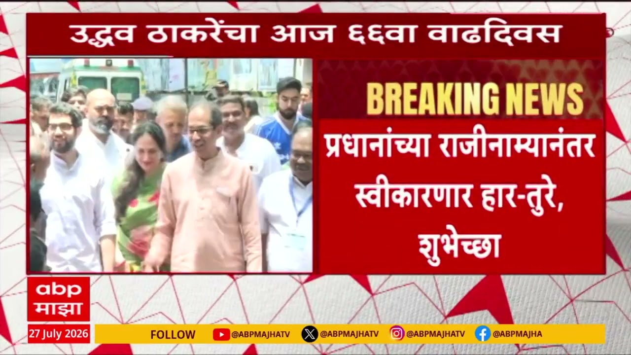 Uddhav Thackeray Birthday : उद्धव ठाकरेंचा आज 66 वा वाढदिवस, काही नेते शुभेच्छा देण्यासाठी येणार