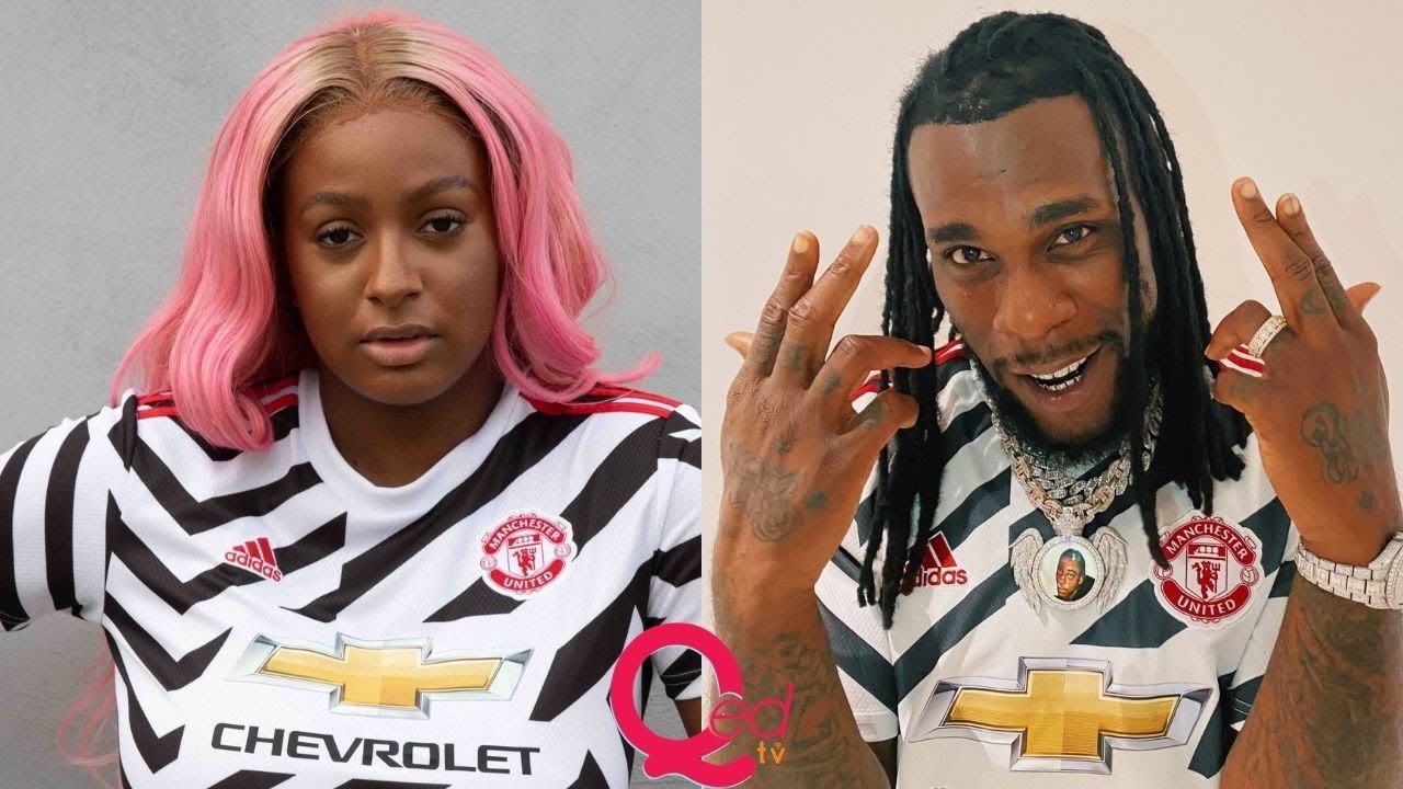 Burna Boy & DJ Cuppy launch Manchester United's zebra-themed jersey