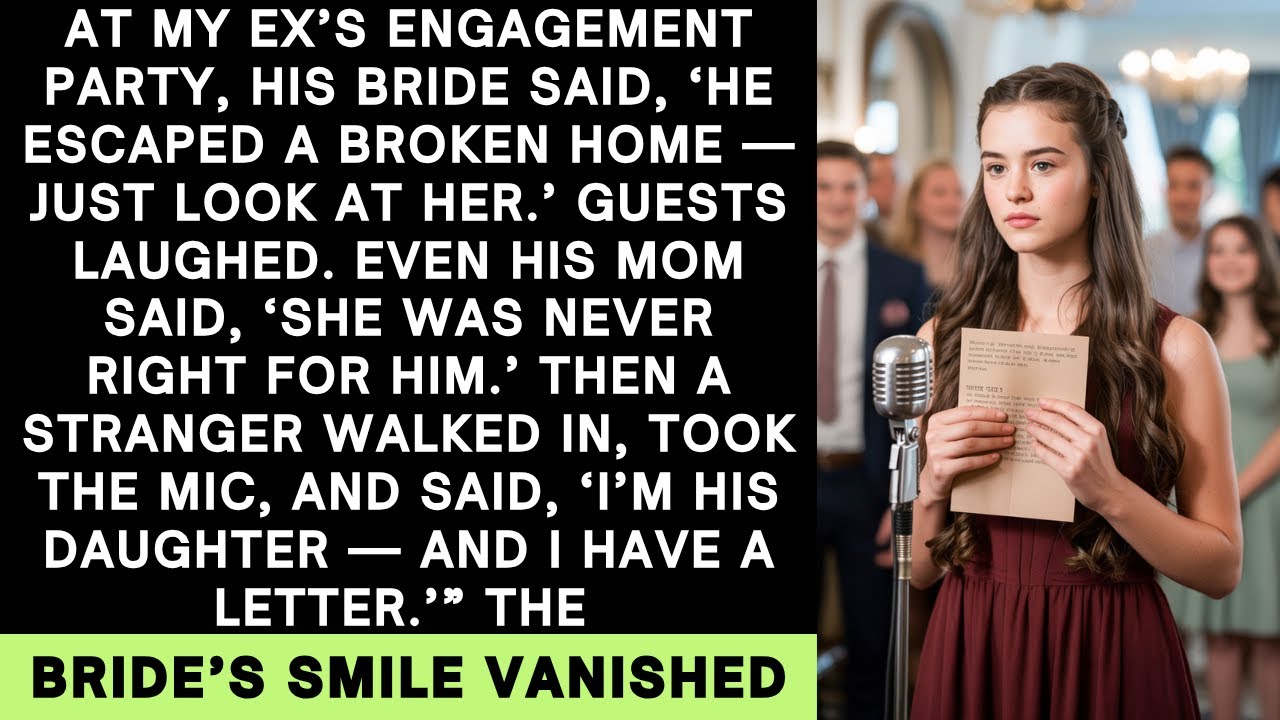 At My Ex’s Engagement Party, His Fiancée Mocked Me—Then His Secret Daughter Took the Mic