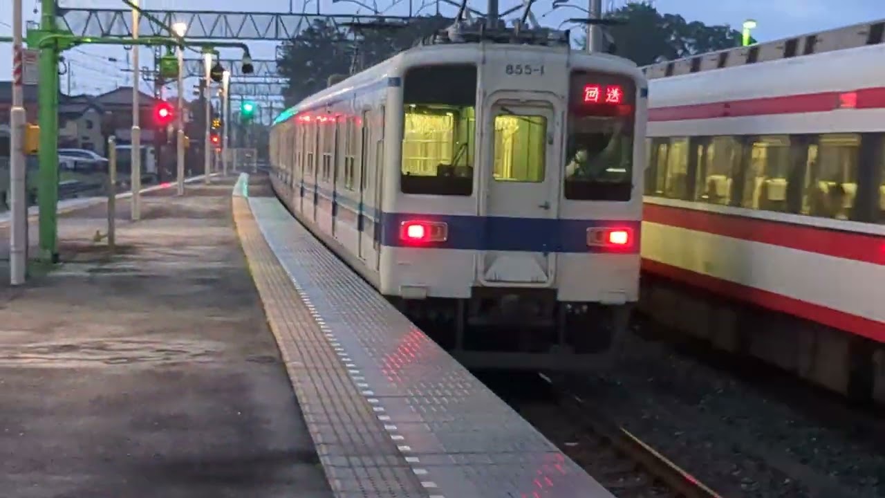 東武8000系(850型)855-3F 羽生駅(TI-07)回送通過