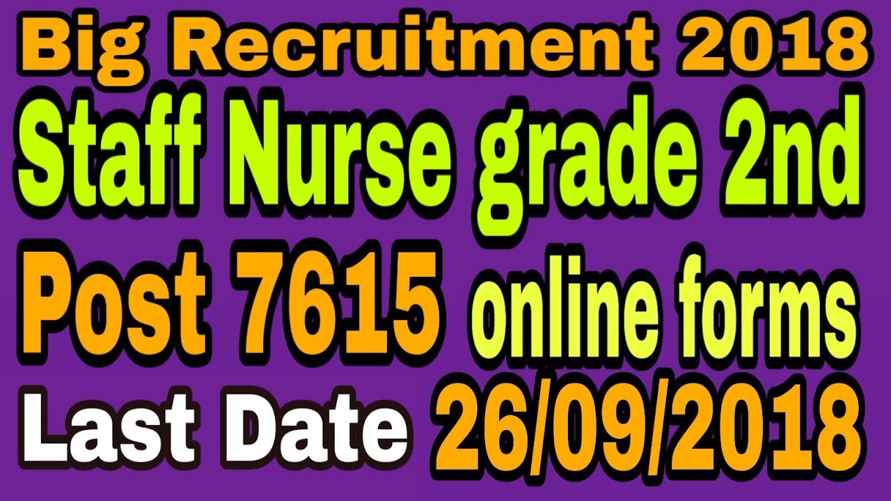 Big STAFF NURSE GRADE 2ND Recruitment 2018....WBHRB NURSING OFFICER VACANCY 2018.