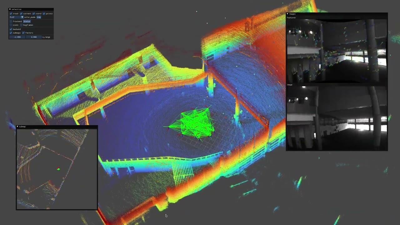 [GLIM] Visual-LiDAR-IMU SLAM on a Drone (NTU-VIRAL)