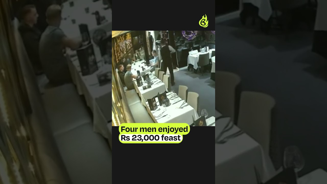 4 🇬🇧 men scam an Indian restaurant in 