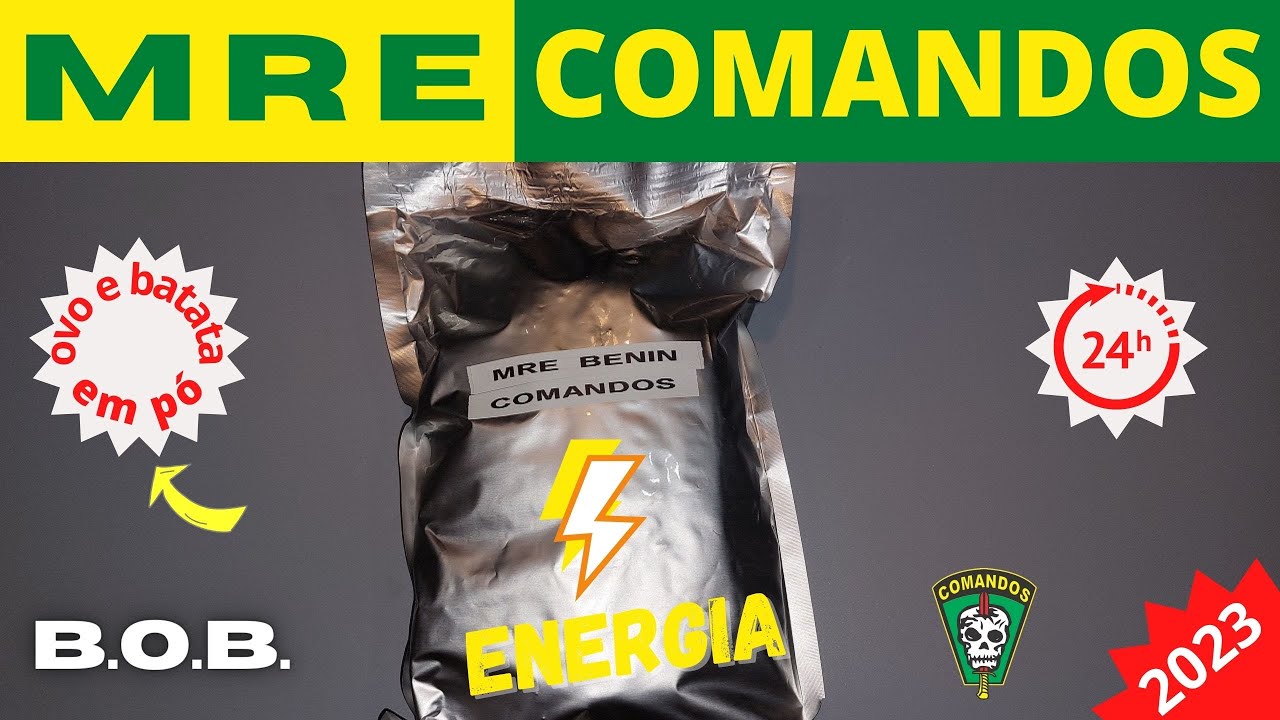 MRE tipo de ração comandos 24 horas, pura energia! Comida de emergência 2023